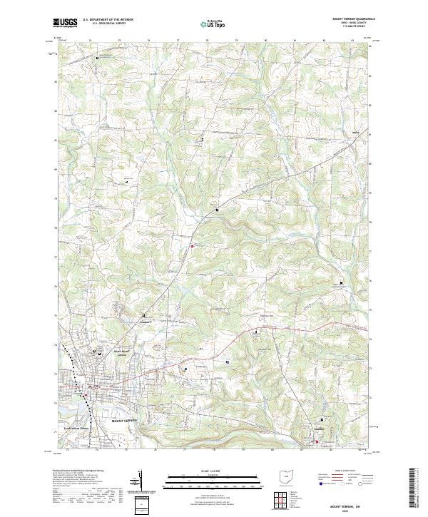 Mount Vernon, OH — USGS 7.5-minute topo (2023)