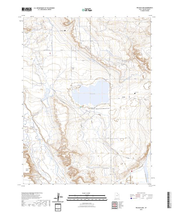 Pelican Lake, UT — USGS 7.5-minute topo (2023)