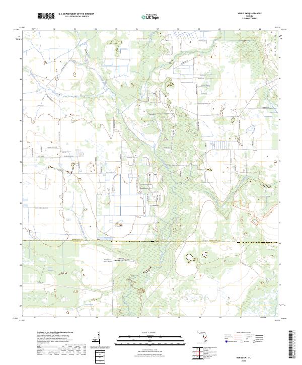 Venus SW, FL — USGS 7.5-minute topo (2024)