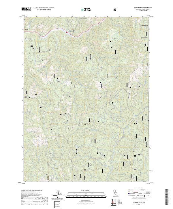 Hayfork Bally, CA — USGS 7.5-minute topo (2023)