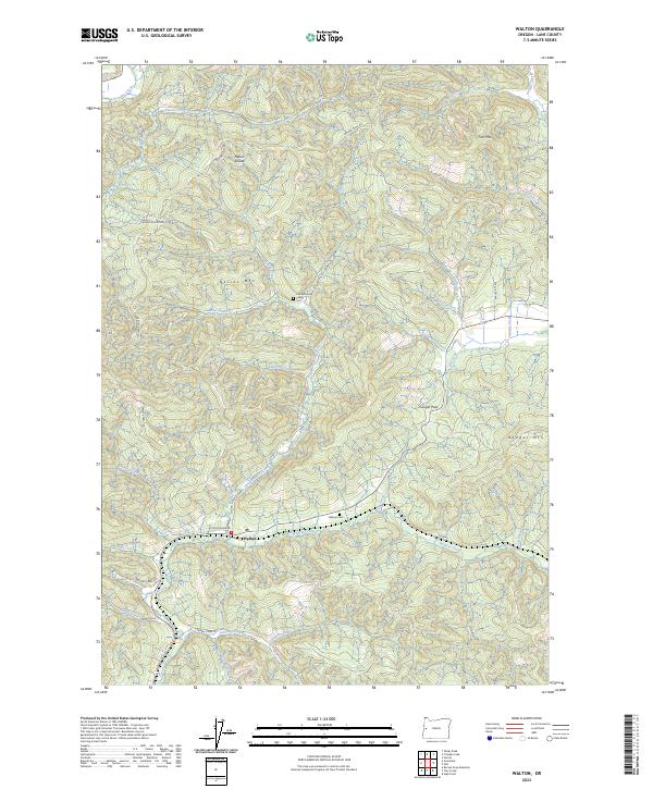 Walton, OR — USGS 7.5-minute topo (2023)