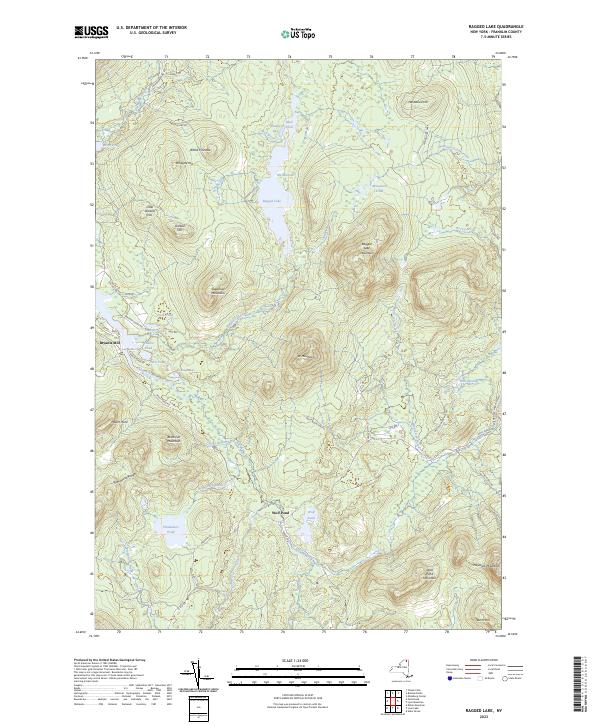 Ragged Lake, NY — USGS 7.5-minute topo (2023)