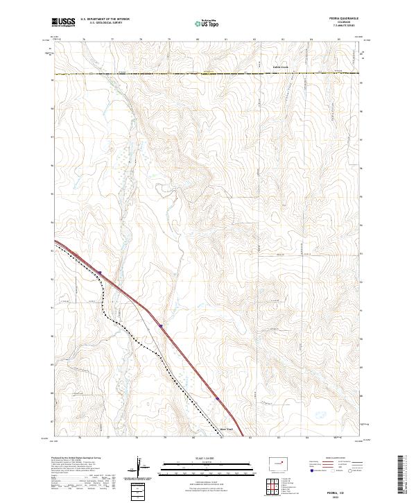 Peoria, CO — USGS 7.5-minute topo (2022)