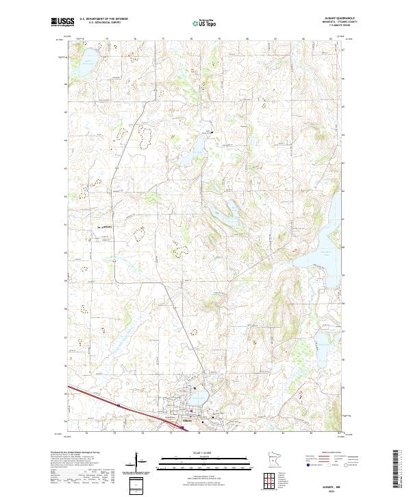 Albany, MN — USGS 7.5-minute topo (2022)