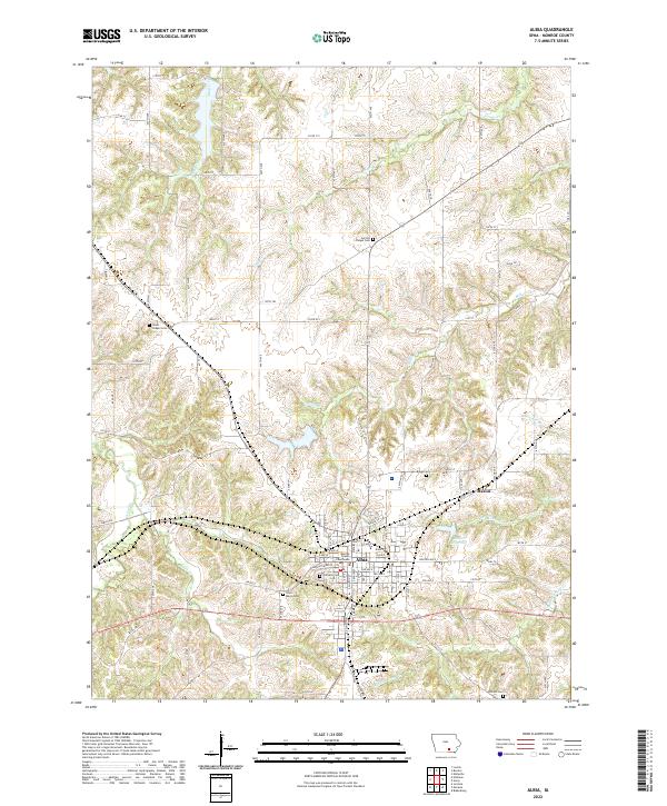 Albia, IA — USGS 7.5-minute topo (2022)