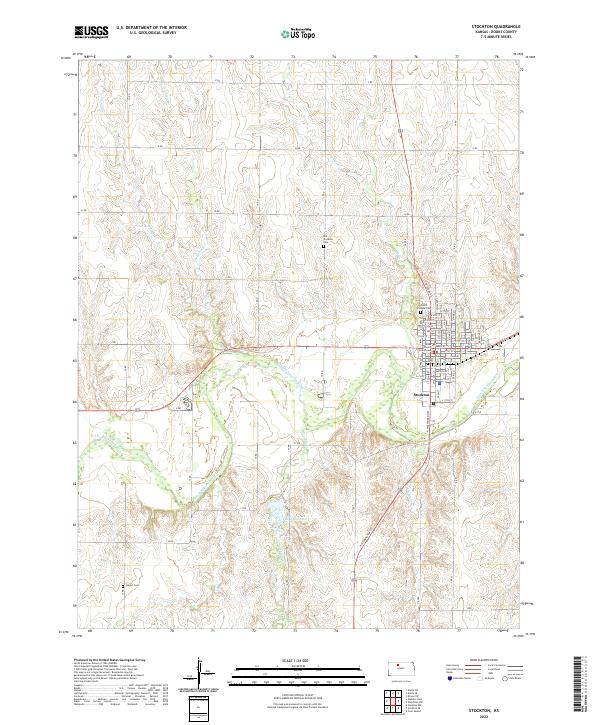 Stockton, KS — USGS 7.5-minute topo (2022)