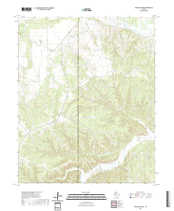 Hughes Canyon, TX — USGS 7.5-minute topo (2022)