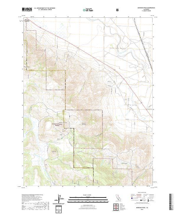 McKesick Peak, CA — USGS 7.5-minute topo (2021)