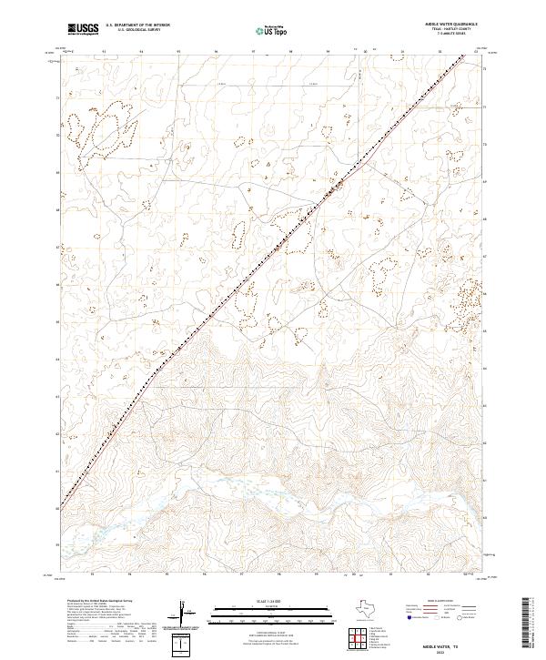 Middle Water, TX — USGS 7.5-minute topo (2022)