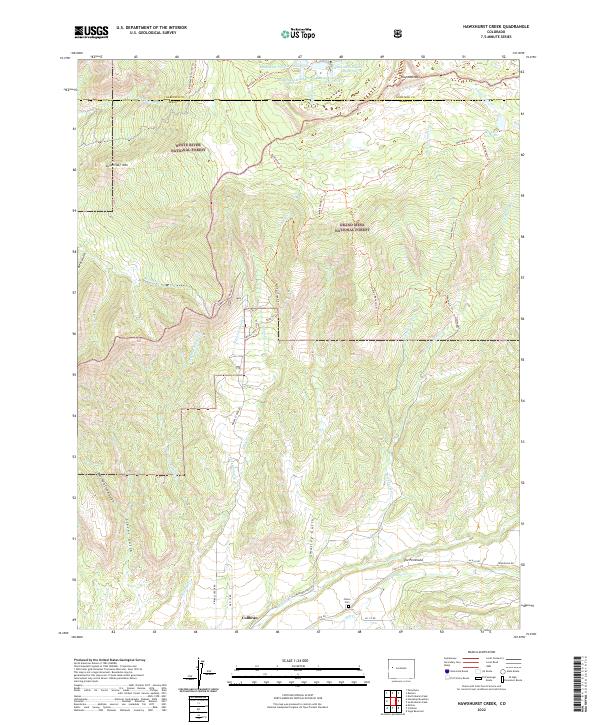 Hawxhurst Creek, CO — USGS 7.5-minute topo (2022)