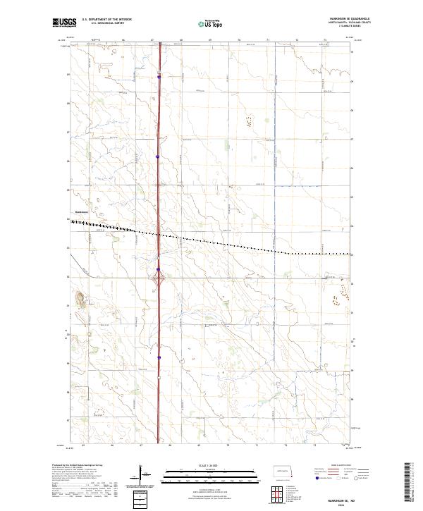 Hankinson SE, ND — USGS 7.5-minute topo (2024)