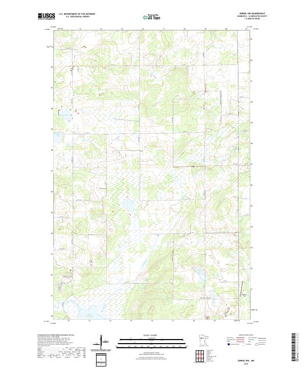 Zerkel NW, MN — USGS 7.5-minute topo (2022)
