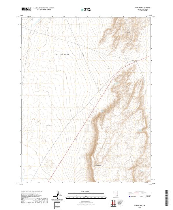 Palisade Mesa, NV — USGS 7.5-minute topo (2021)