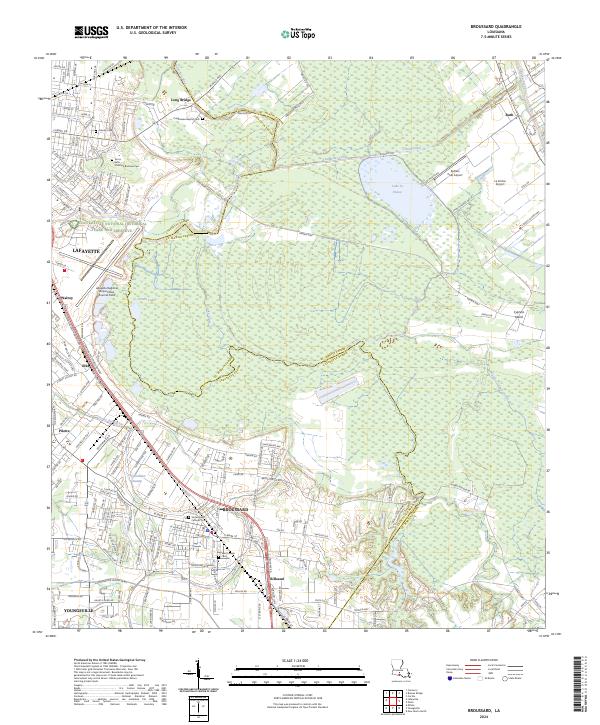 Broussard, LA — USGS 7.5-minute topo (2024)