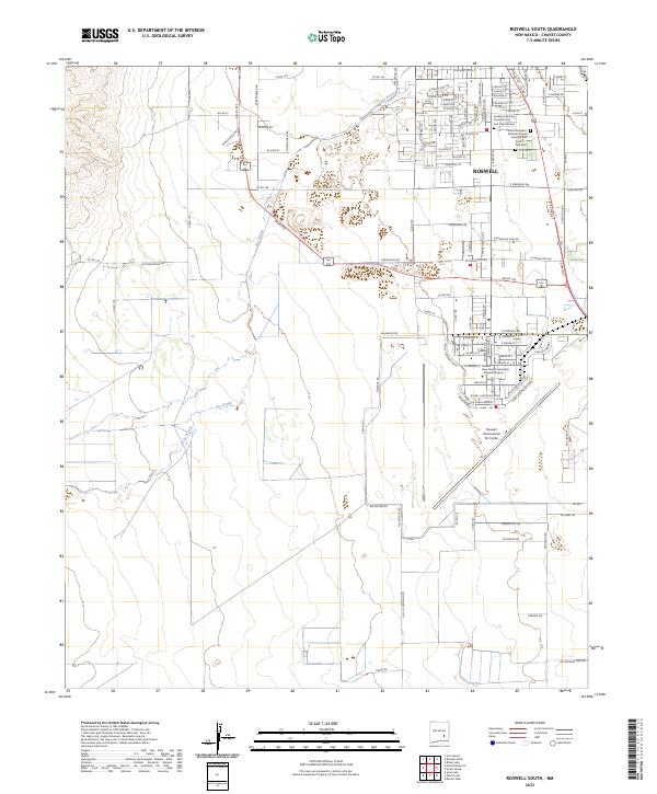 Roswell South, NM — USGS 7.5-minute topo (2023)
