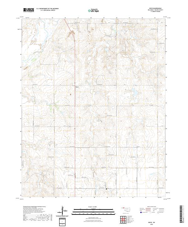 Boyd, OK — USGS 7.5-minute topo (2022)