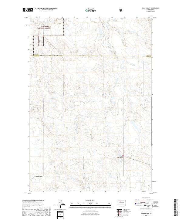 Glad Valley, SD — USGS 7.5-minute topo (2021)