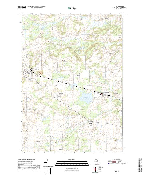 Rio, WI — USGS 7.5-minute topo (2022)