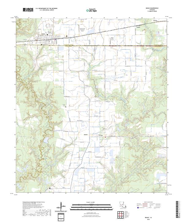 Basile, LA — USGS 7.5-minute topo (2024)