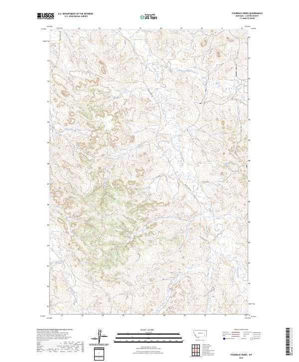 Fourmile Creek, MT — USGS 7.5-minute topo (2024)