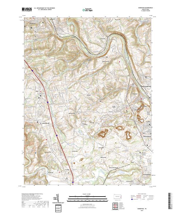 Cementon, PA — USGS 7.5-minute topo (2023)