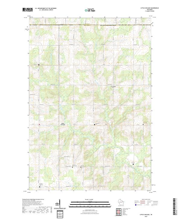 Little Chicago, WI — USGS 7.5-minute topo (2022)