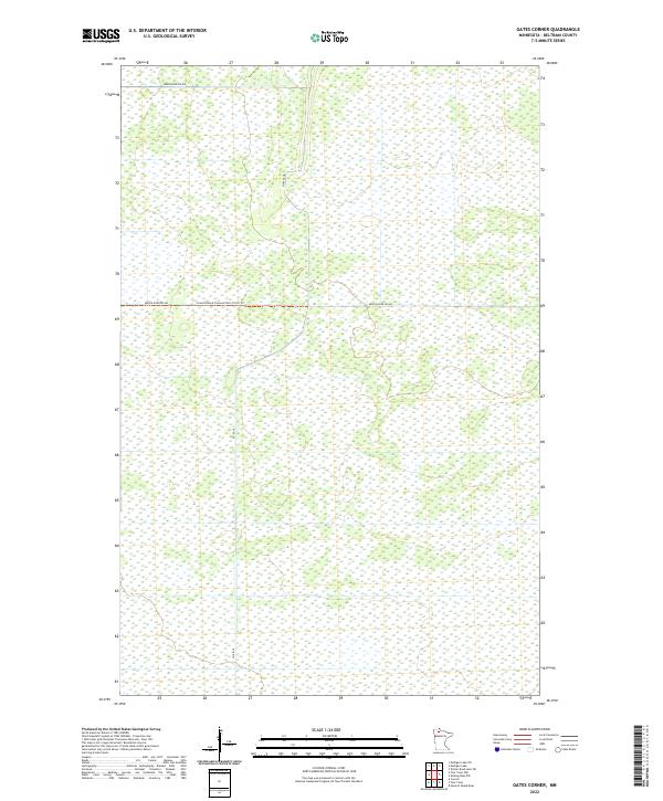 Gates Corner, MN — USGS 7.5-minute topo (2022)