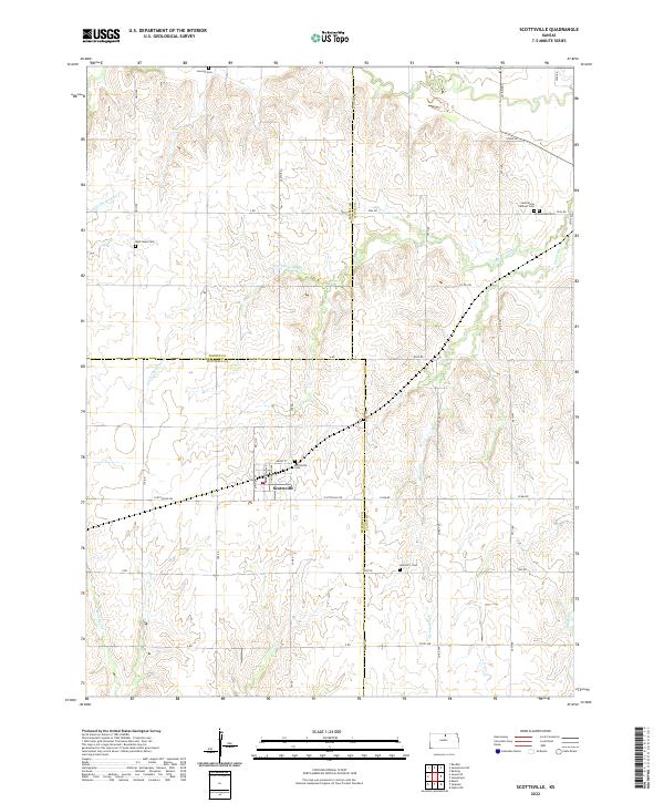 Scottsville, KS — USGS 7.5-minute topo (2022)