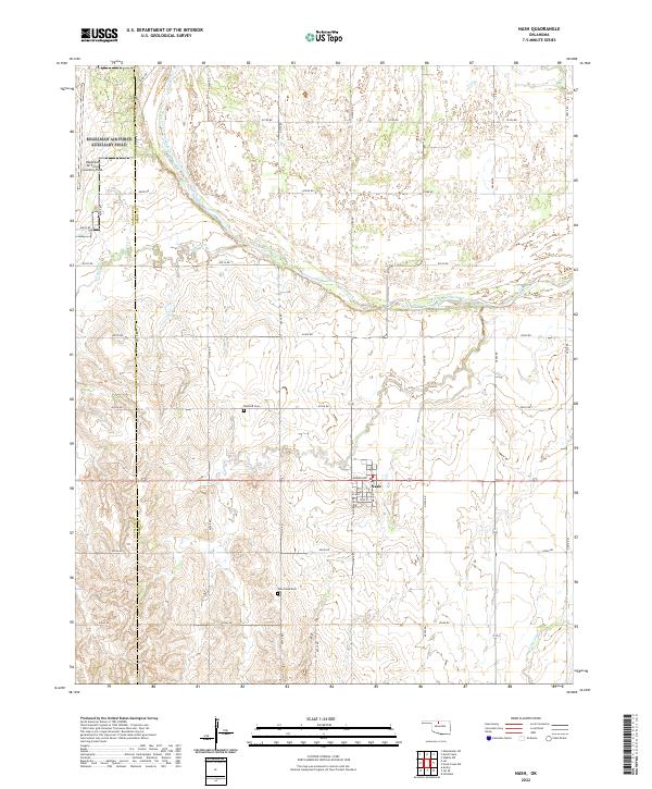 Nash, OK — USGS 7.5-minute topo (2022)