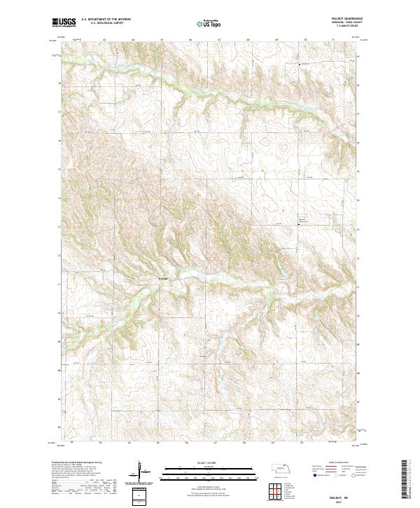 Walnut, NE — USGS 7.5-minute topo (2021)