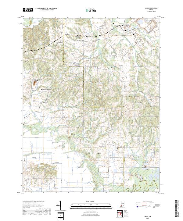 Union, IN — USGS 7.5-minute topo (2022)