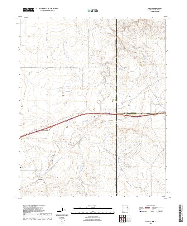 Glenrio, NM-TX — USGS 7.5-minute topo (2023)