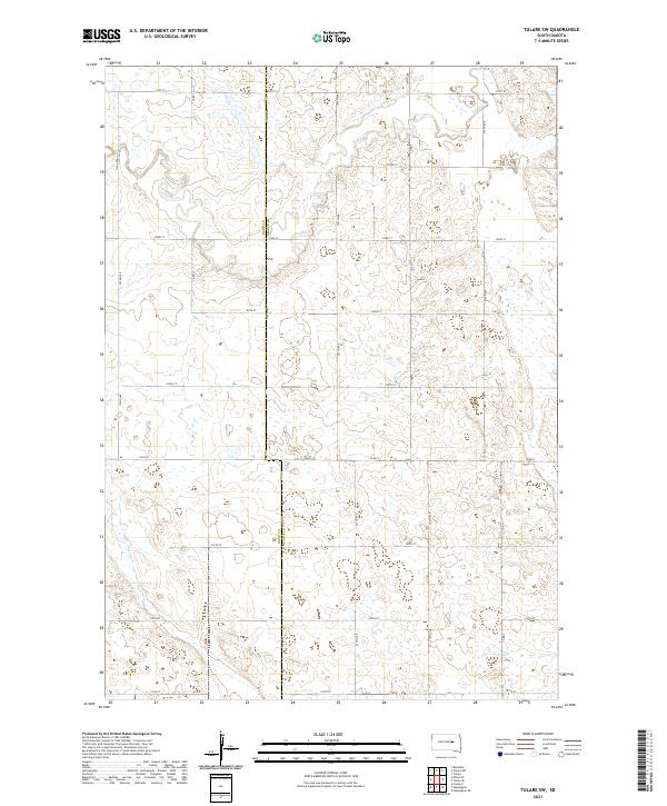 Tulare SW, SD — USGS 7.5-minute topo (2021)