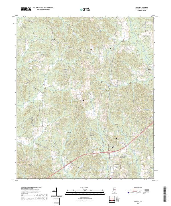 Conway, MS — USGS 7.5-minute topo (2024)