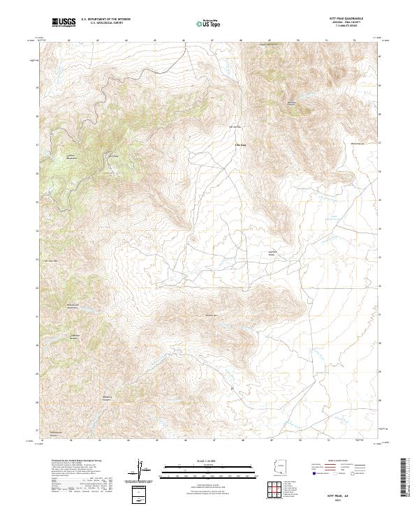 Kitt Peak, AZ — USGS 7.5-minute topo (2021)