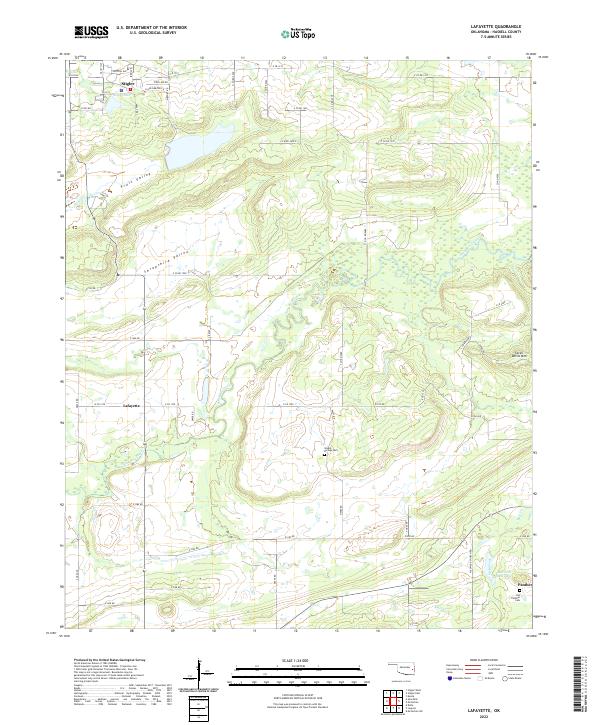 Lafayette, OK — USGS 7.5-minute topo (2022)