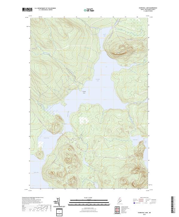 Churchill Lake, ME — USGS 7.5-minute topo (2024)