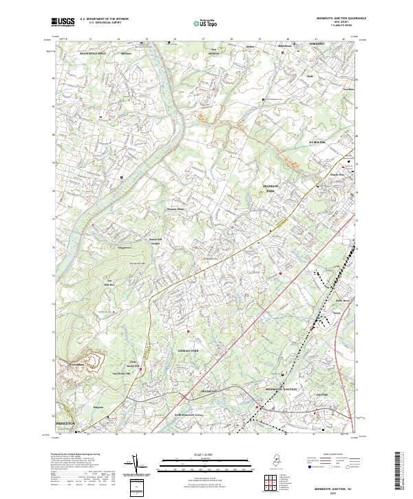 Monmouth Junction, NJ — USGS 7.5-minute topo (2023)