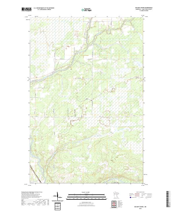 McCarty River, MN — USGS 7.5-minute topo (2022)