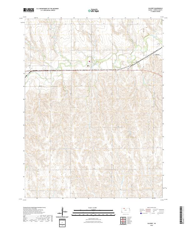 Calvert, KS — USGS 7.5-minute topo (2022)