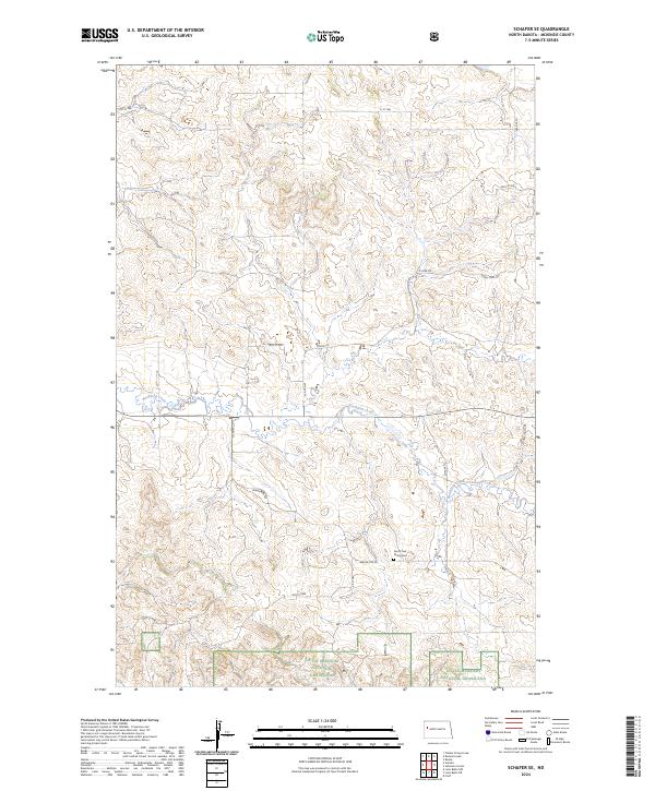 Schafer SE, ND — USGS 7.5-minute topo (2024)