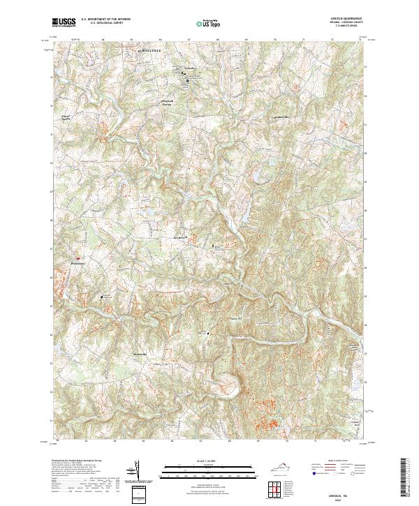 Lincoln, VA — USGS 7.5-minute topo (2022)