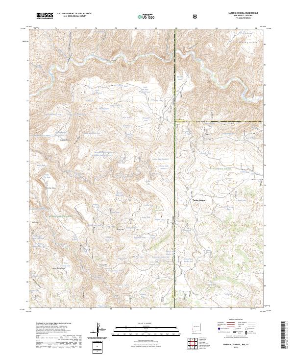Harden Cienega, NM-AZ — USGS 7.5-minute topo (2023)