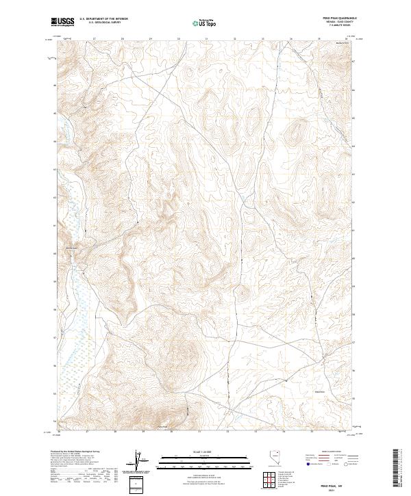 Peko Peak, NV — USGS 7.5-minute topo (2021)