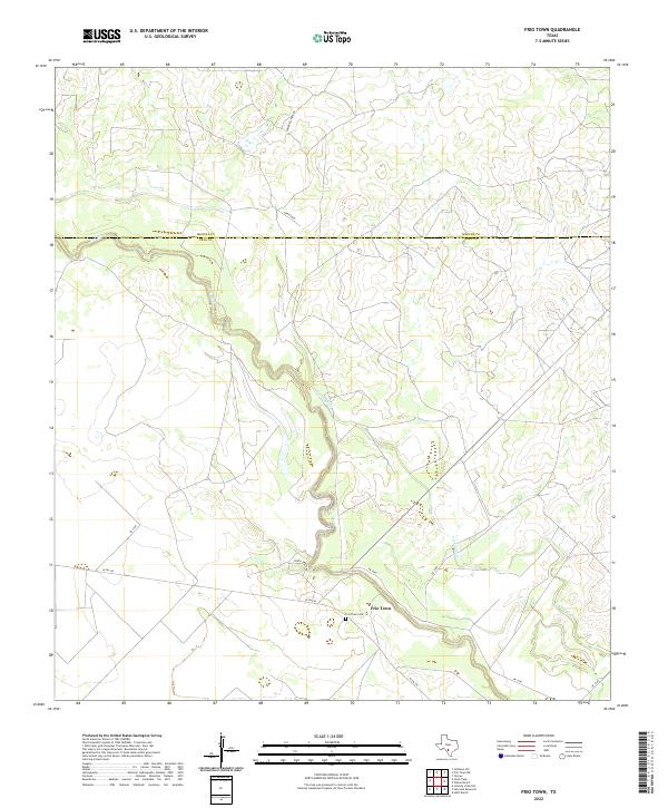 Frio Town, TX — USGS 7.5-minute topo (2022)