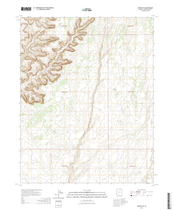 Shonto NW, AZ — USGS 7.5-minute topo (2026)