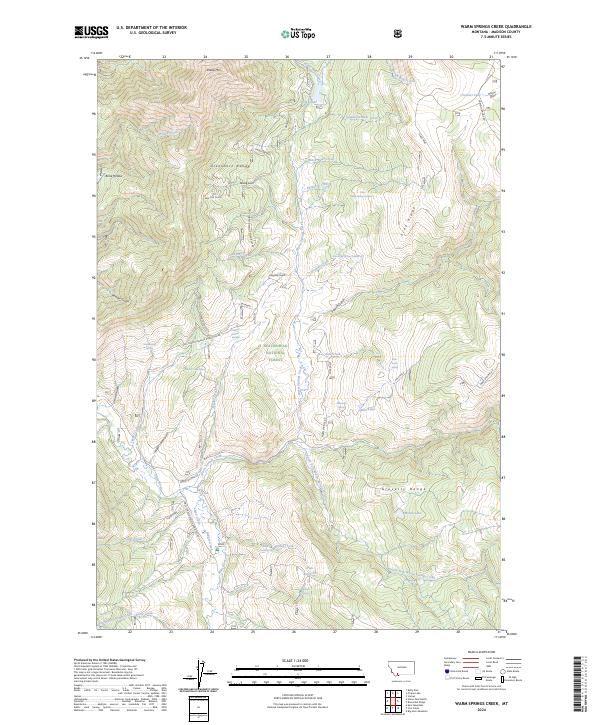 Warm Springs Creek, MT — USGS 7.5-minute topo (2024)