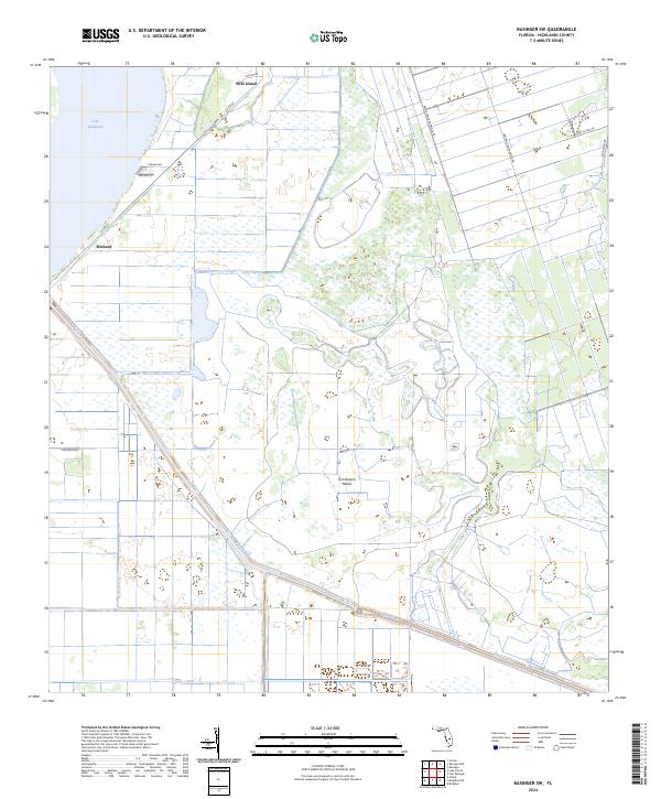 Basinger SW, FL — USGS 7.5-minute topo (2024)