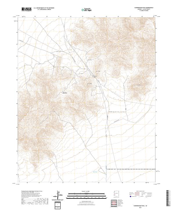 Cunningham Pass, AZ — USGS 7.5-minute topo (2021)