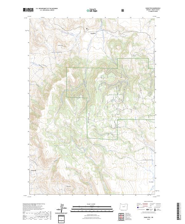 Hamilton, OR — USGS 7.5-minute topo (2023)